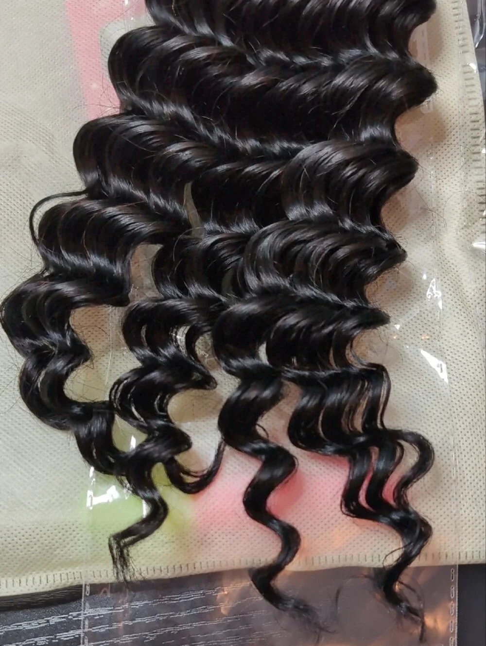 14 Inch 120 G Feather Crochet Human Hair Natural Black 1B Deep Wave Miracle Knot